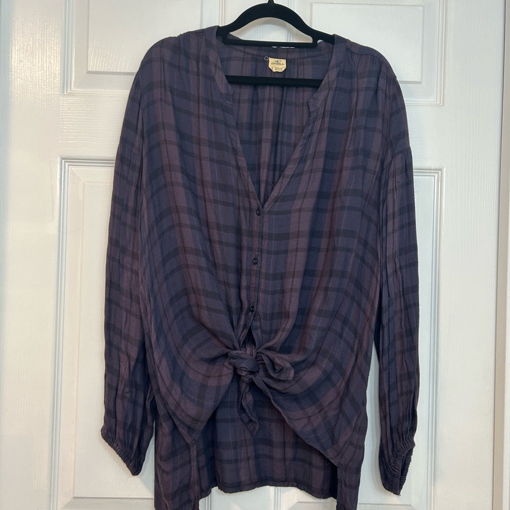 O'Neill Purple Plaid Button-Down Shirt